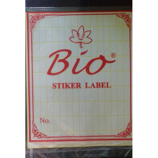 

stiker label no.112 ( 8 x 20 mm) merk BIO