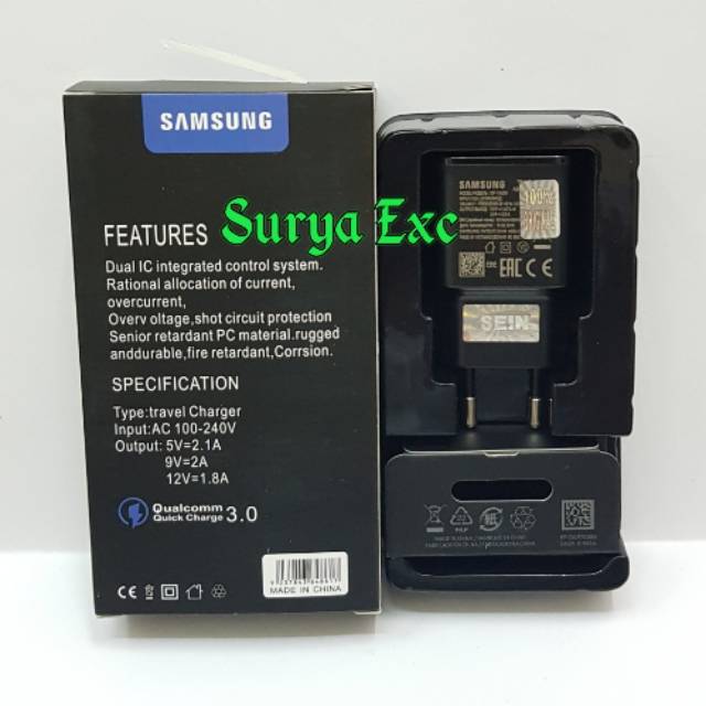 Traver Charger Samsung Galaxy S10 S10+ 2.0A Tipe C TC Samsung S10 Plus Fast Charging QUICK 3.0 ORI