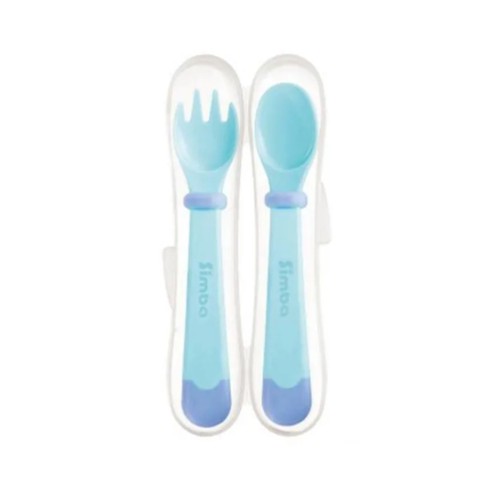 Simba Learning Spoon & Fork Set – Blueberry