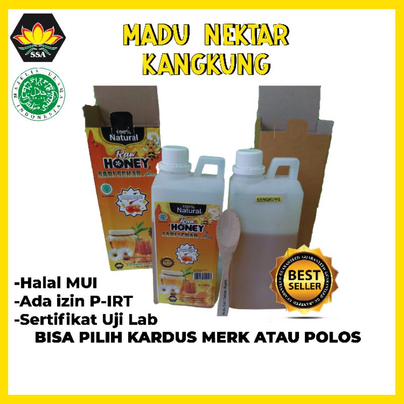 PROMO 1 Kg Raw honey/madu nektar bunga kangkung