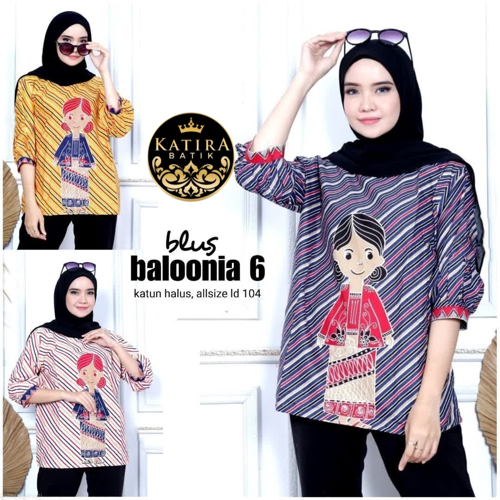 ADA JUMBO  BLUS BALOONIA #6  LD 120 LD 130  KEREN  BATIK ETNIK TRADISIONAL BLUS  BATIK KATUN SERAGAM KANTOR KERJA  KONDANGAN PESTA WANITA KEREN BIGSIZE BLUS HANDMADE BIG SIZE MOTIF KARAKTER JAWA ETNIK