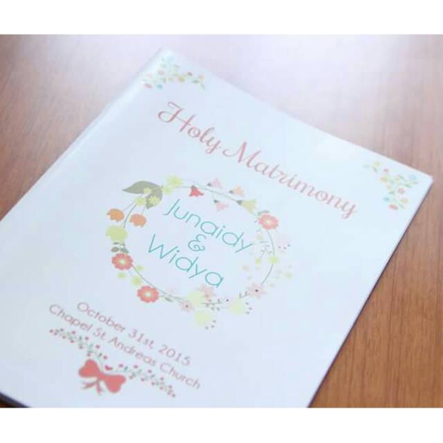 Cover Buku Pemberkatan Pernikahan Mr And Mrs Leonard Diy