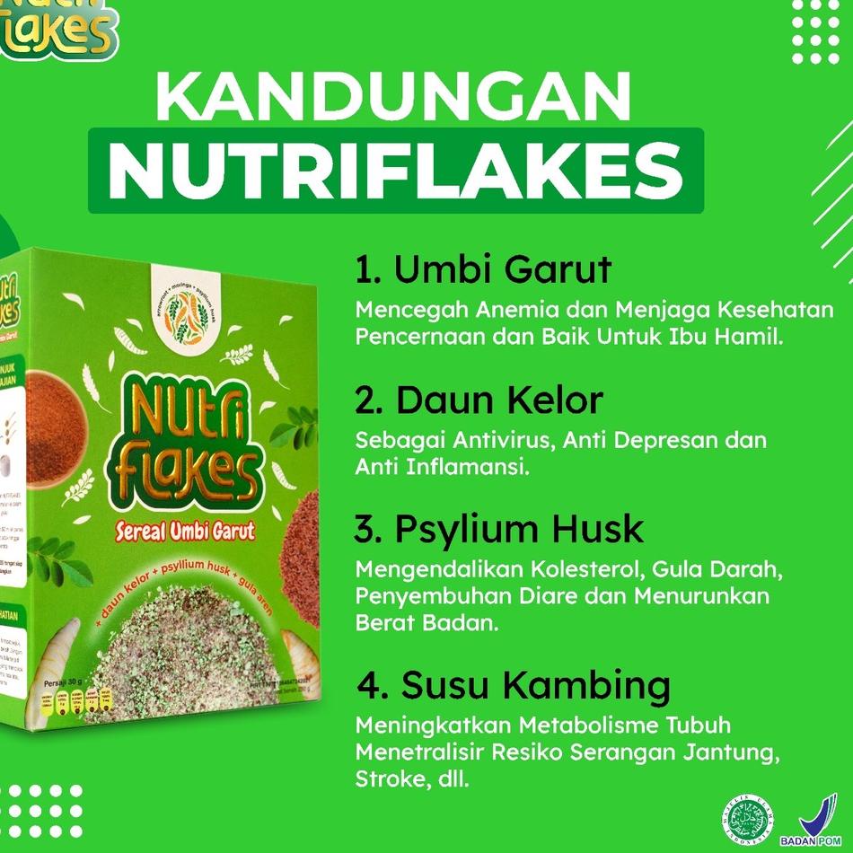 

irir Cereal Nutriflakes - Original Sereal Umbi Garut Solusi Atasi Asam Lambung Maag Kronis Gerd Supl