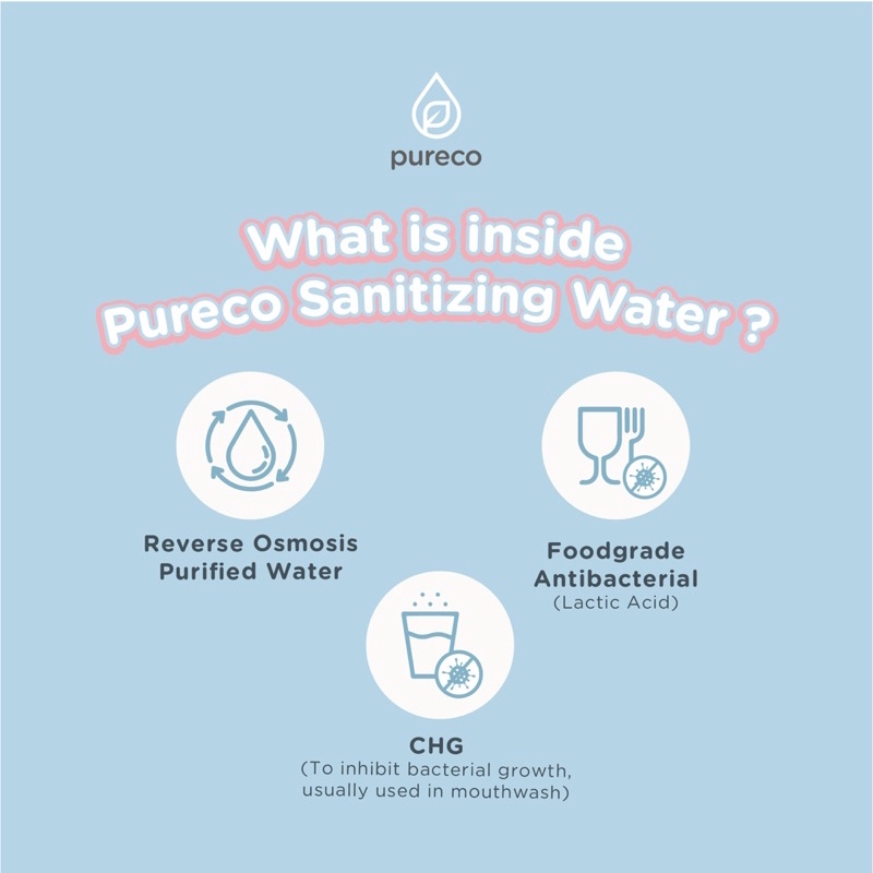 Pureco sanitizing water 900ml refill size