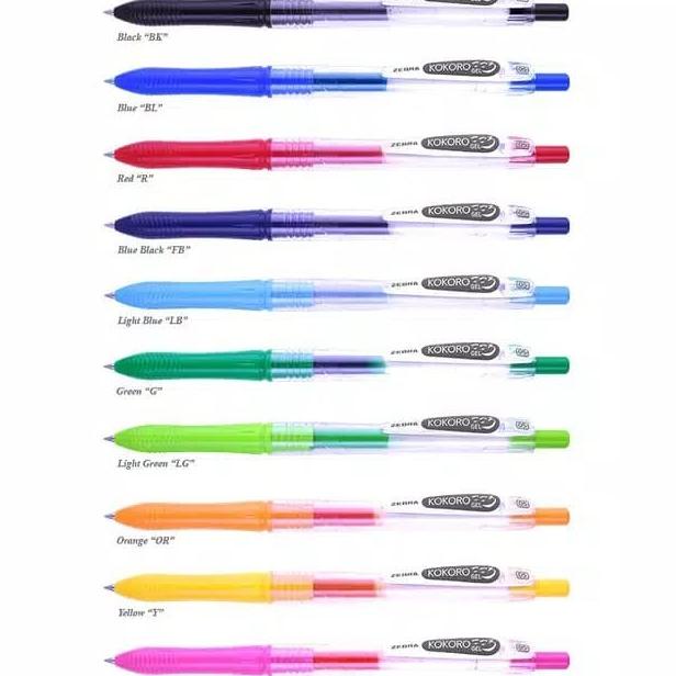 

~^~^~^] BALLPEN BOLPOINT PULPEN KOKORO ZEBRA TINTA WARNA-WARNI 5
