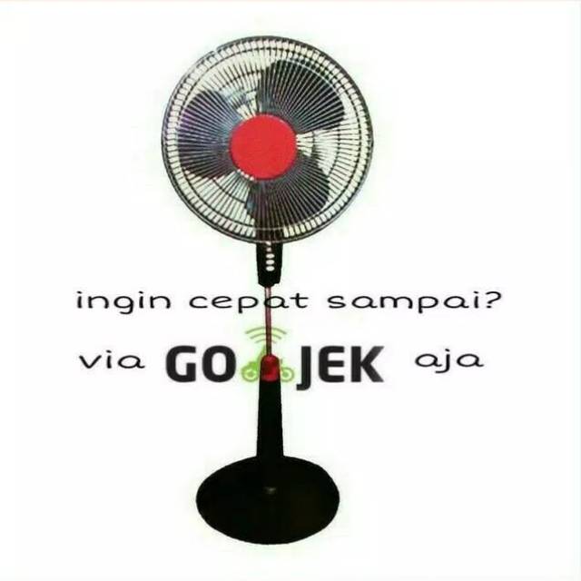 Kipas Angin Berdiri Trisonic 1601A, 16 Inci Merah-Hitam