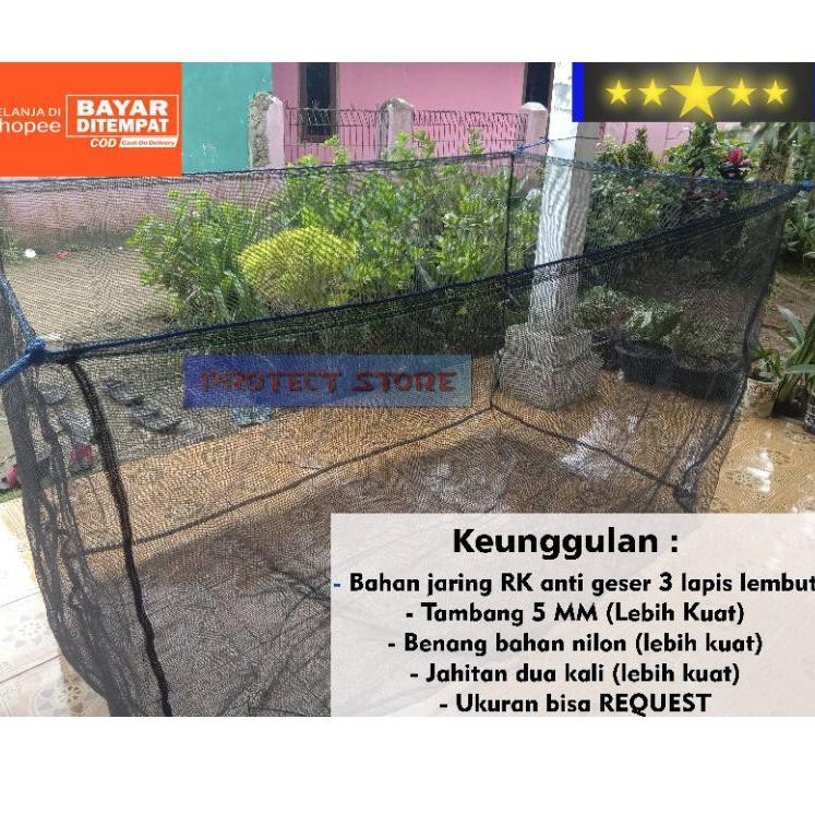 Hot Sell.. jaring keramba ikan / waring ikan kotak / waring keramba ikan (anti geser 3 lapis)