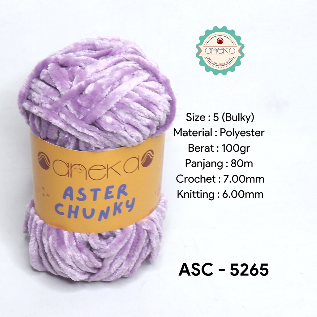 Benang Rajut Bludru Aster CHUNKY / Velvet Knitting Yarn - 5265