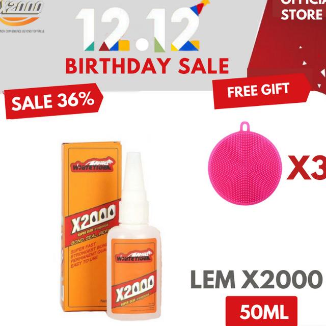 

Lem X 2000 Whitetiger 50Ml 2000X Lebih Kuat Bisa Untuk Semua Bahan