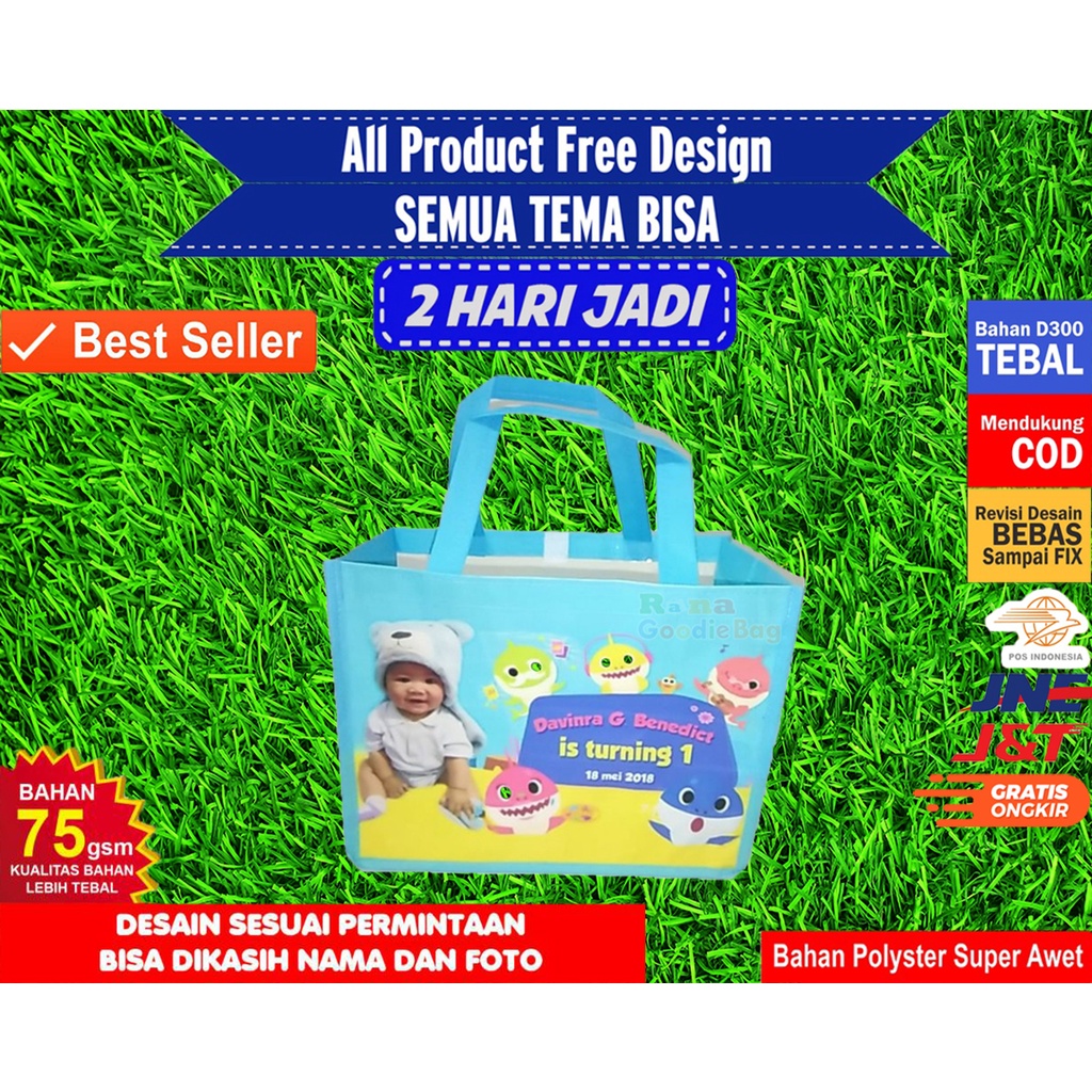 

Tas Ultah Anak / Tas Goodiebag Spunbond / Bahan Halus Tidak Kasar Murah