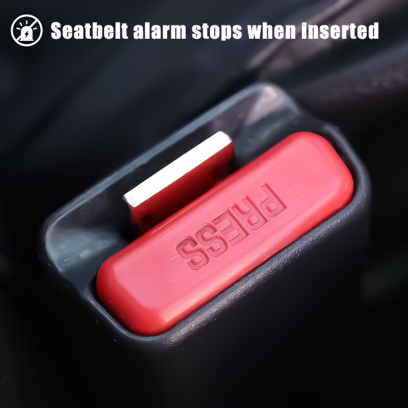 1 Pc Gesper Sabuk Pengaman Mobil Universal Bahan Alloy Dengan Alarm Stopper