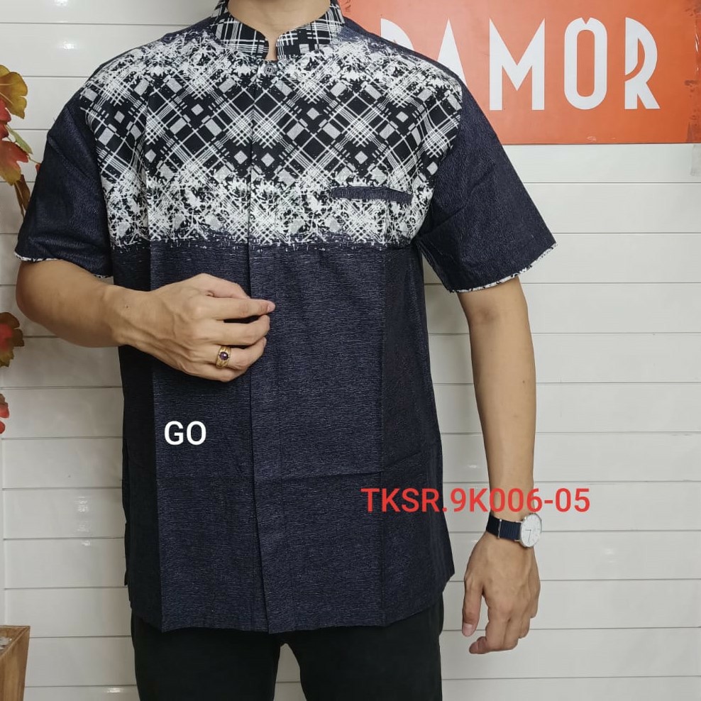 gos DAMOR By (CRESSIDA) KOKO REGULER Baju Muslim Koko Cowok Pakaian Pria Muslim Lengan Pendek