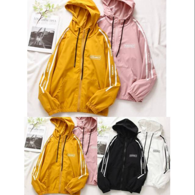 JAKET WANITA / BOMBER WANITA / JACKET SPORTY PARASUT ANDO ZIPPER TURBO