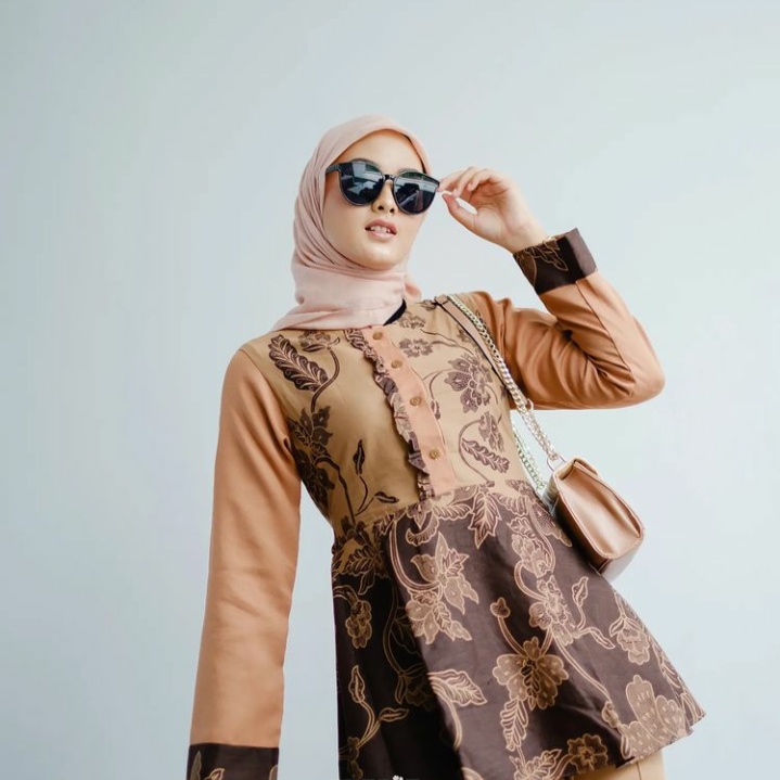 Baju Batik Wanita Modern M L XL XXL Atasan Batik Kerja Wanita Blouse Batik Kantor Batik Modern Seragam Batik