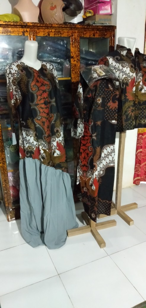 Batik Couple Keluarga Sania Ruffle Ori Ndoro Jowi Dnt Maisya