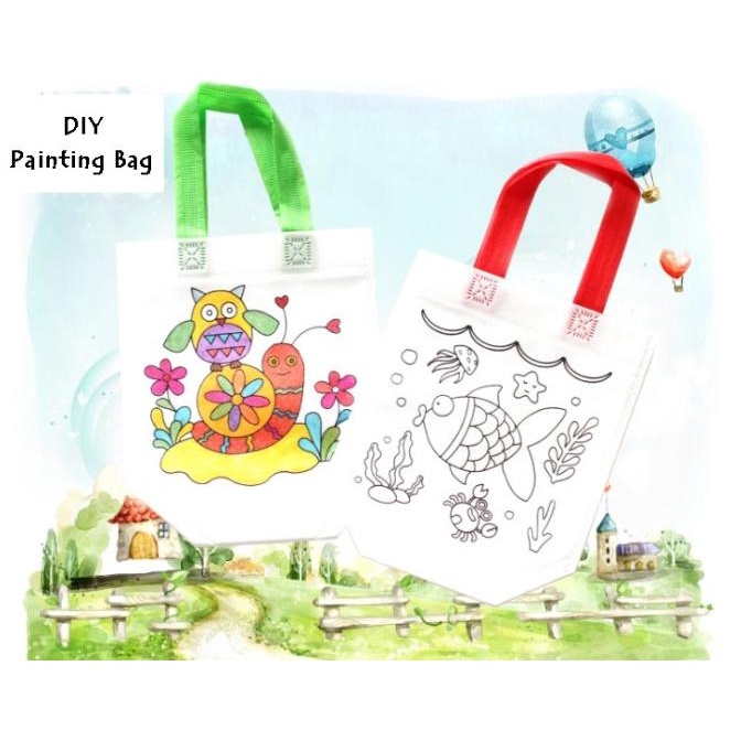 

DIY Coloring Tote Bag Mewarnai Tas Mainan Kreativitas Kerajinan Tangan
