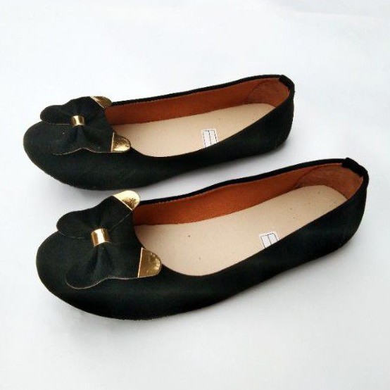 sepatu flat shoes anak pita lucu terbaru