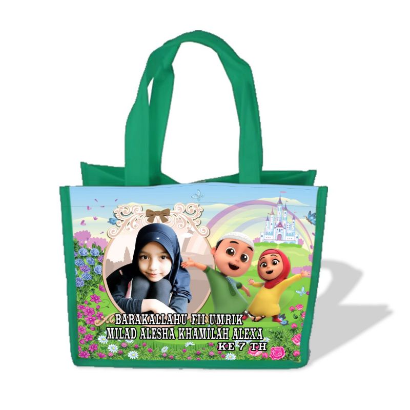 

Tas Goodie Bag Bingkisan Souvenir Karakter Nusa dan Rara Custom Acara Ultah Anak Tasyakuran Nasi Box Nasi Kotak Tumpeng Mini Murah Berkualitas