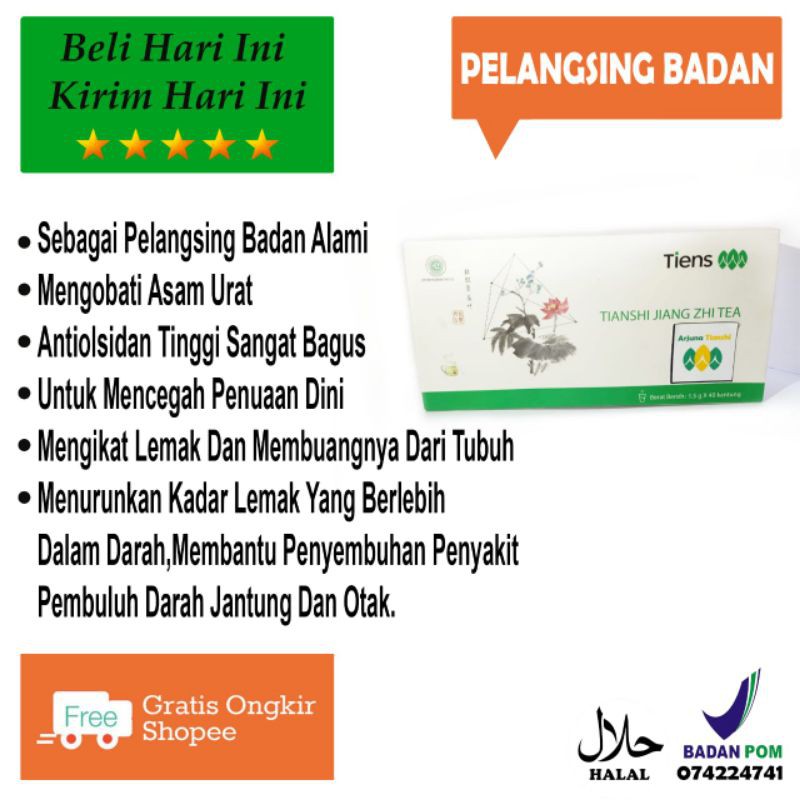 pelangsing badan jiang zhi tea original tiens