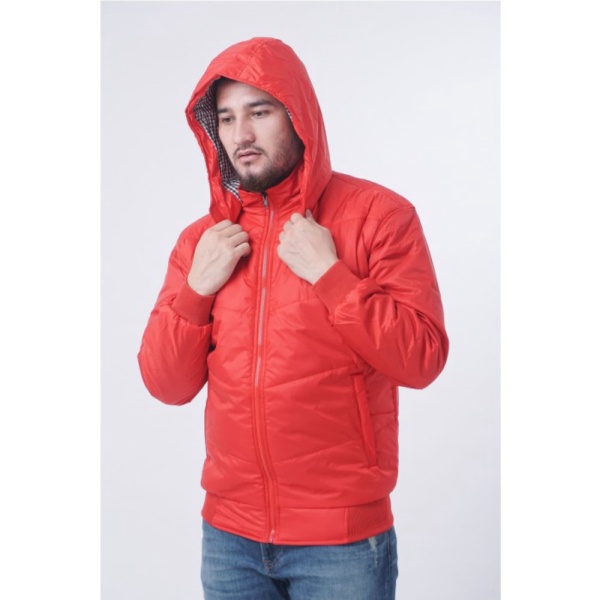 Outerwear Pria Jaket Terbaru Pria Parasut Tebal Polos Anti Air Windbreaker - Hitam S