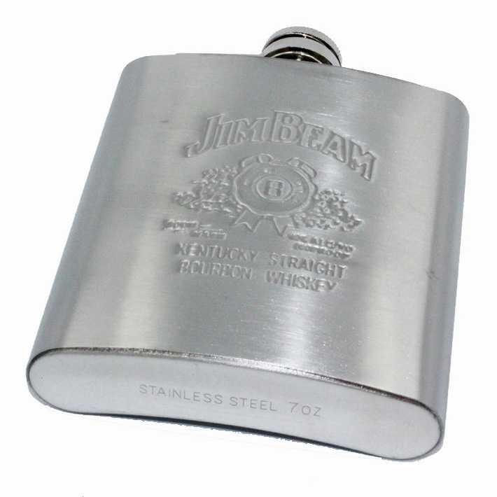 Terlariss !! Jim Beam Botol Minum Wine Whiskey Hip Flask 7oz - F0212