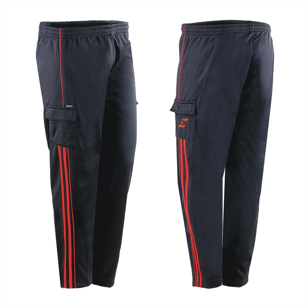 Celana Training Panjang CT 294 Putih 4 Saku Sport Gym Fitness Medium Jumbo-1