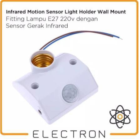 Fitting Lampu E27 220V dengan Sensor Gerak Infrared Motion Sensor