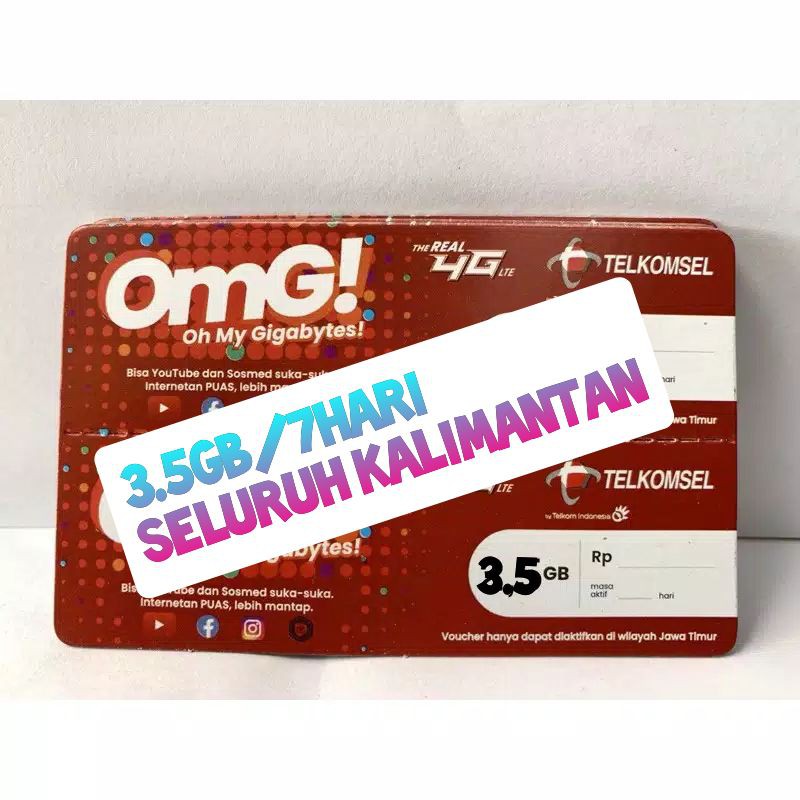 vocher telkomsel 3.5gb/7hari