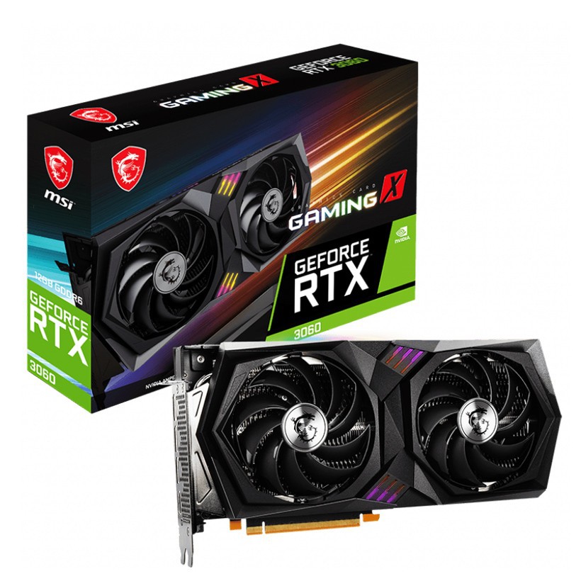 MSI RTX 3060 12GB GAMING X 12G GDDR6 RTX3060 192BIT VGA NVIDIA