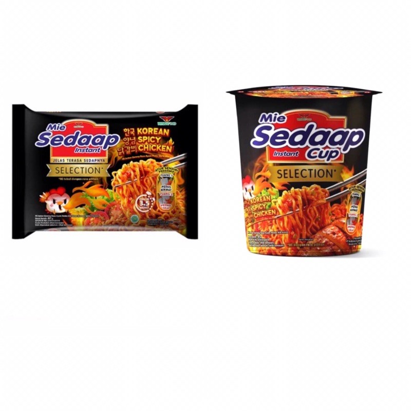 MIE SEDAAP Selection Mie Instan Korean Spicy Goreng / Cup
