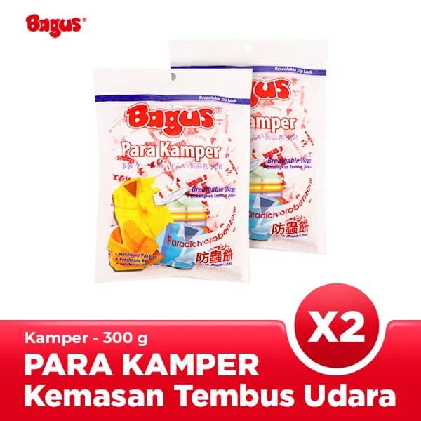 Twin Pack Bagus Para Kamper Anti Ngengat Kapur Barus 300 g