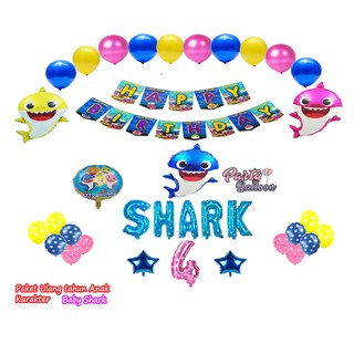 Paket Ultah Anak Paket Ulang  Tahun  Baby  shark  Paket 