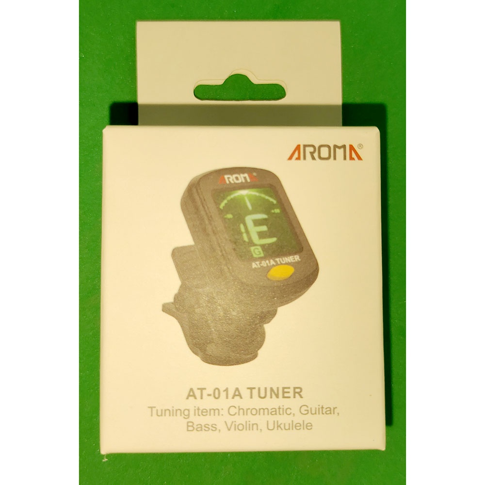 AROMA Tuner Gitar dengan Clip - AT-01A - Black