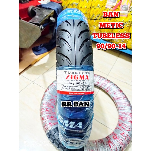 Ban montor matic tubeles 90/90-14 ban tubles ban zigma ban honda beat vario mio spin fino nex spacy 