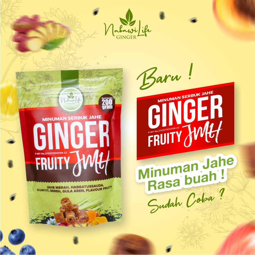 

Jahe merah Ginger Fruity JMH 200 gram plus empon-empon by Nabawilife