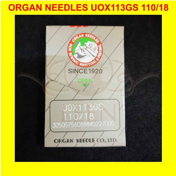 Jarum ORGAN UOx113 18 Mesin Jahit Karet Kansai UOx113GS Ori Japan LEEN
