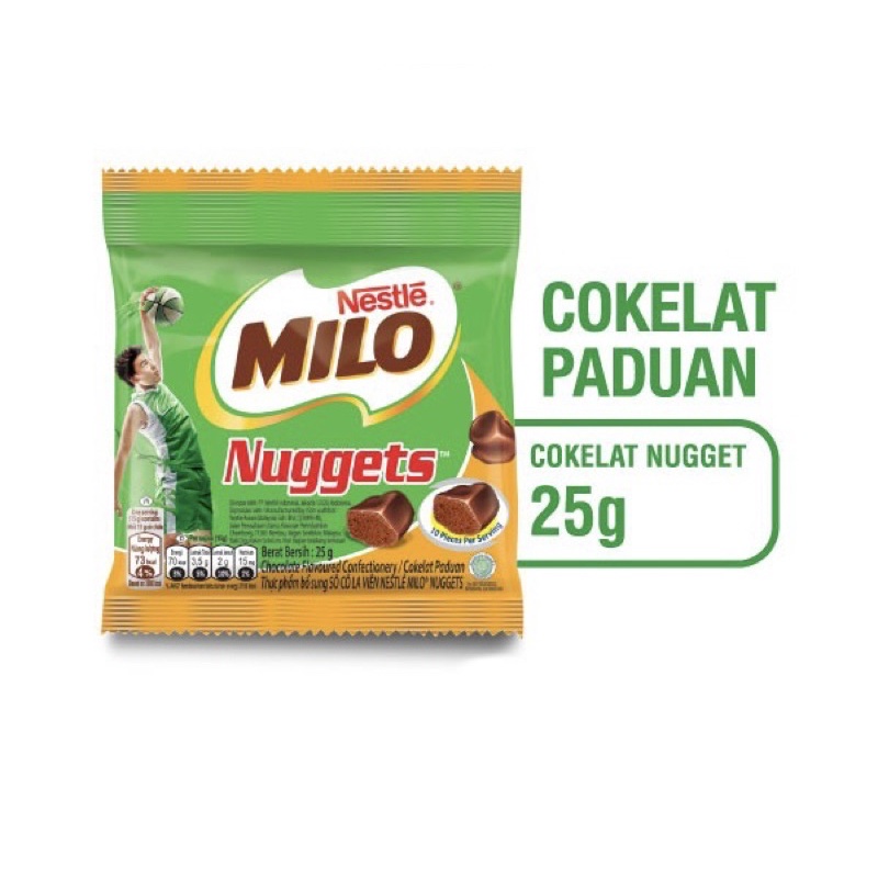 Nestle Milo Nuggets 25 gram Milo Nugget 25gr / Milo 25gr- Netto 25g