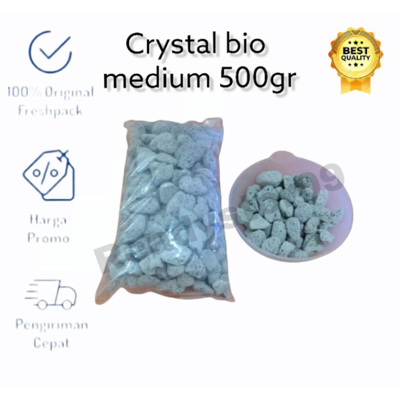 Crystal Bio Size M (Medium) 500 gr, Media Filter Aquarium, Kolam