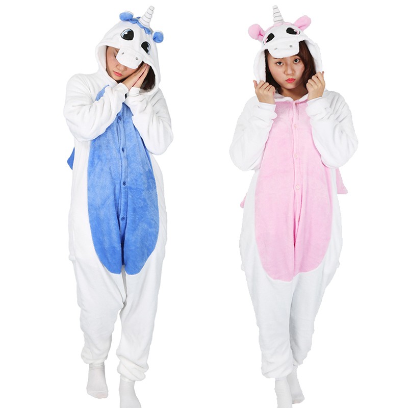 Baju Tidur Onesie Kostum Cosplay Priawanita Desain Unicorn Bahan Fleece