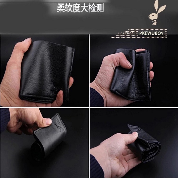 Dompet Lipat Pria Import Premium Branded Pendek P-boy Cowok Simpel Tebal Korea Style Fashion Murah Grosir COD TOKO92