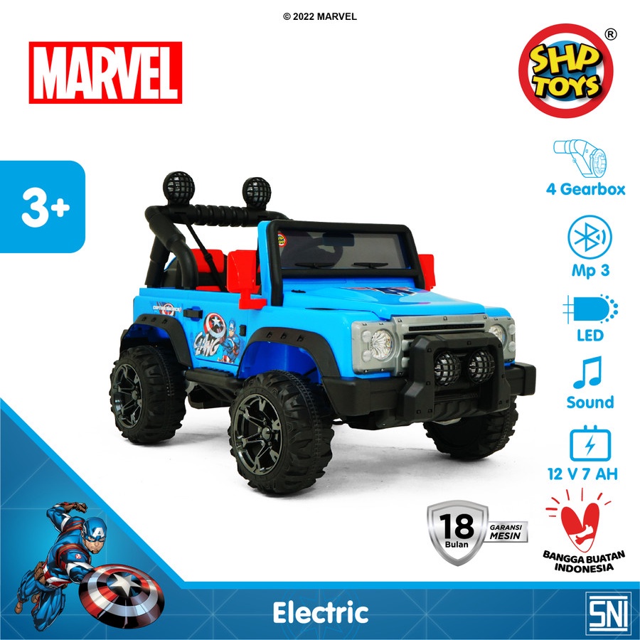 SHP Toys Mainan Mobil Aki Volta 5008 Rocky Captain America