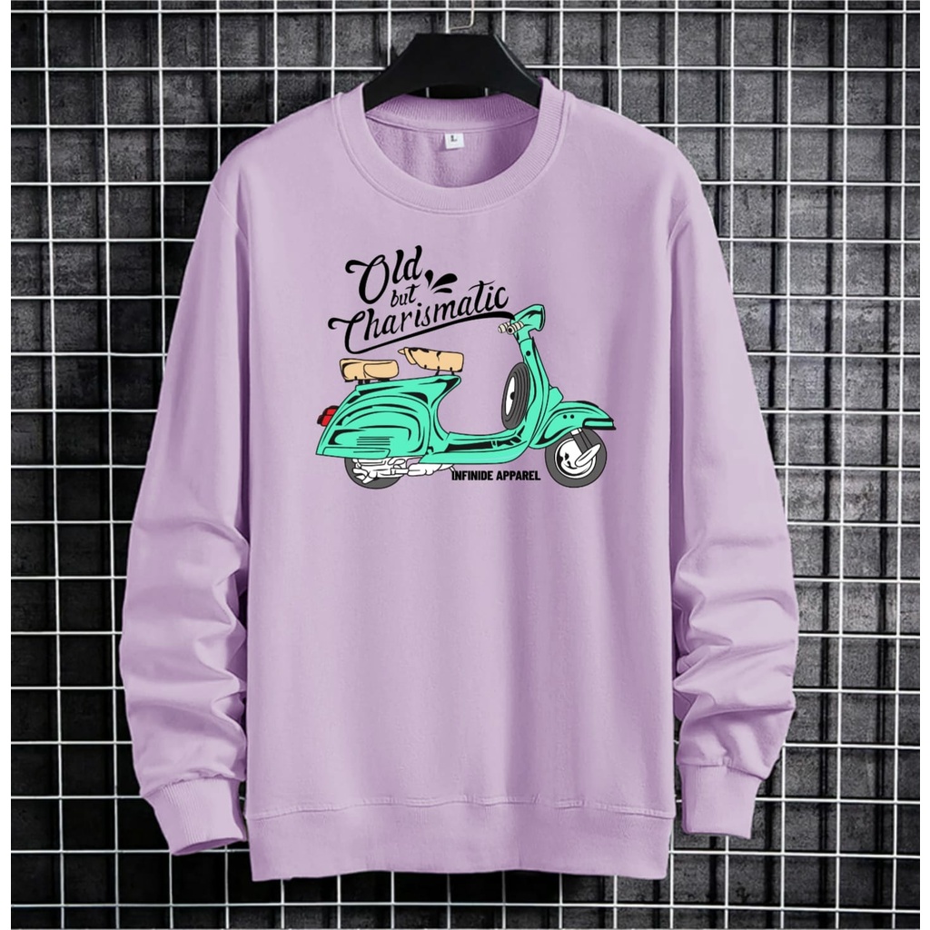 AMOSJKT28.ATASAN LENGAN PANJANG/ATASAN CEWEK COWO'BAJU LENGAN PANJANG/BAJU SWEATER OLD VESPA