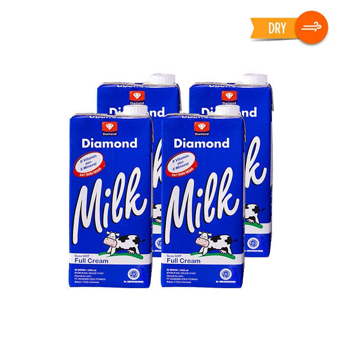 

Diamond Uht Milk Full Cream 1 lt 4pcs