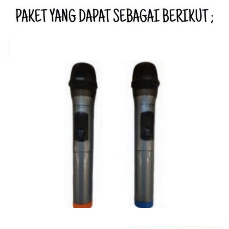 Paket Mini Karaoke Di Smart Tv Speaker 4 Inch Ampli 2 Mic Wireless- 3R