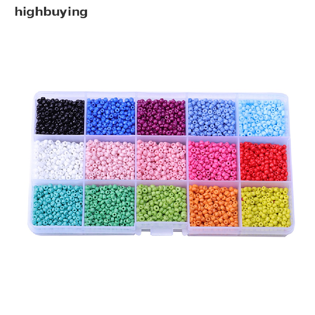 Hbid 7500PCS Manik-Manik Kaca Kecil 3mm Aneka Warna Untuk Membuat Perhiasan Diy