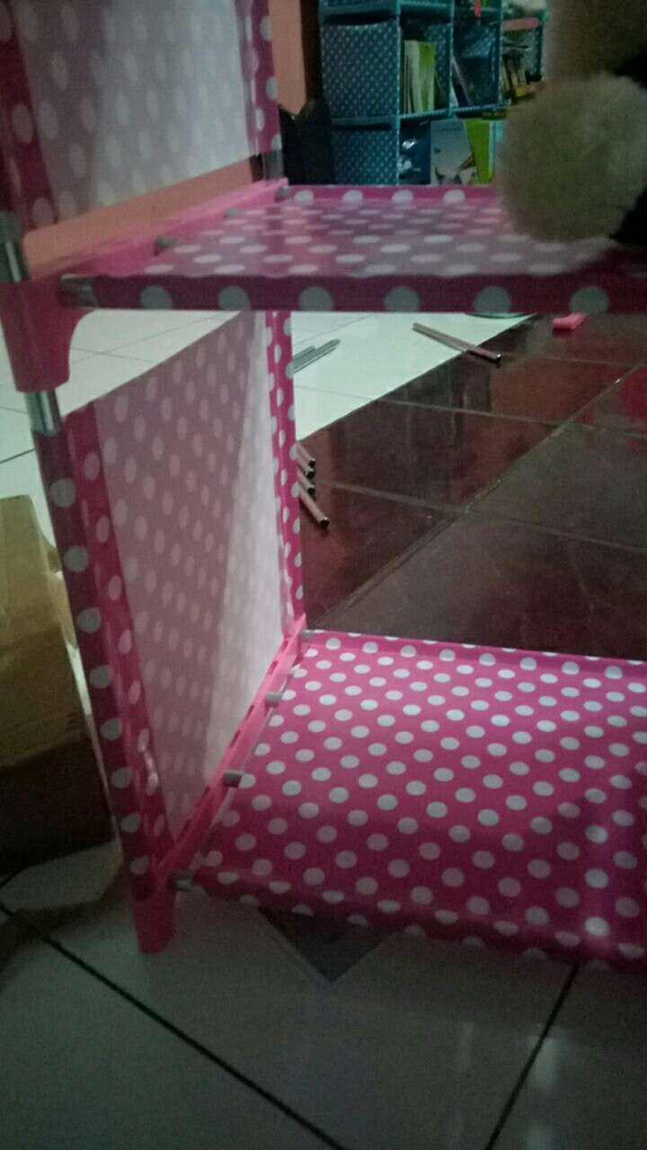 Rak Buku Minimalis 3 Sisi Rak Portable Serbaguna Rak Multifungsi