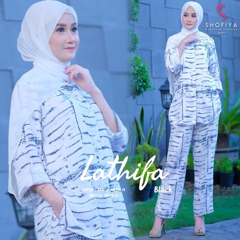 (COD) LATHIFA PAJAMAS - SETELAN WANITA MUSLIMAH TANPA JILBAB ORIGINAL BY SHOFIYA