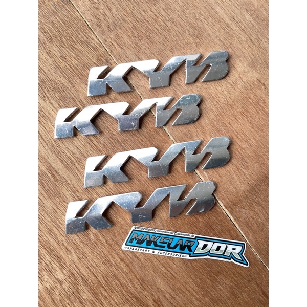 logo skok KYB almunium cocok untuk skok depan fiz r skok vixion skok ninja gorilla dll