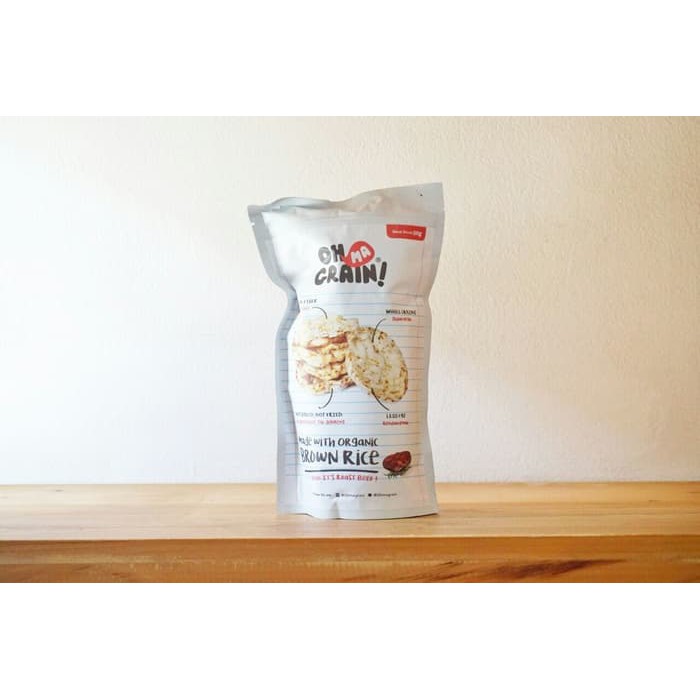 

Oh Ma Grain Roast Beef Popped Rice Crackers 50g Biskuit Beras