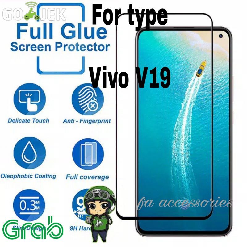 Tempered Glass 5D 9D VIVO Y21 Y21A Y21S Y21T Y22 Y33 Y33S Y33T Y75 S T V19 V21 A 4G 5G 5d  full lem screen protector antigores